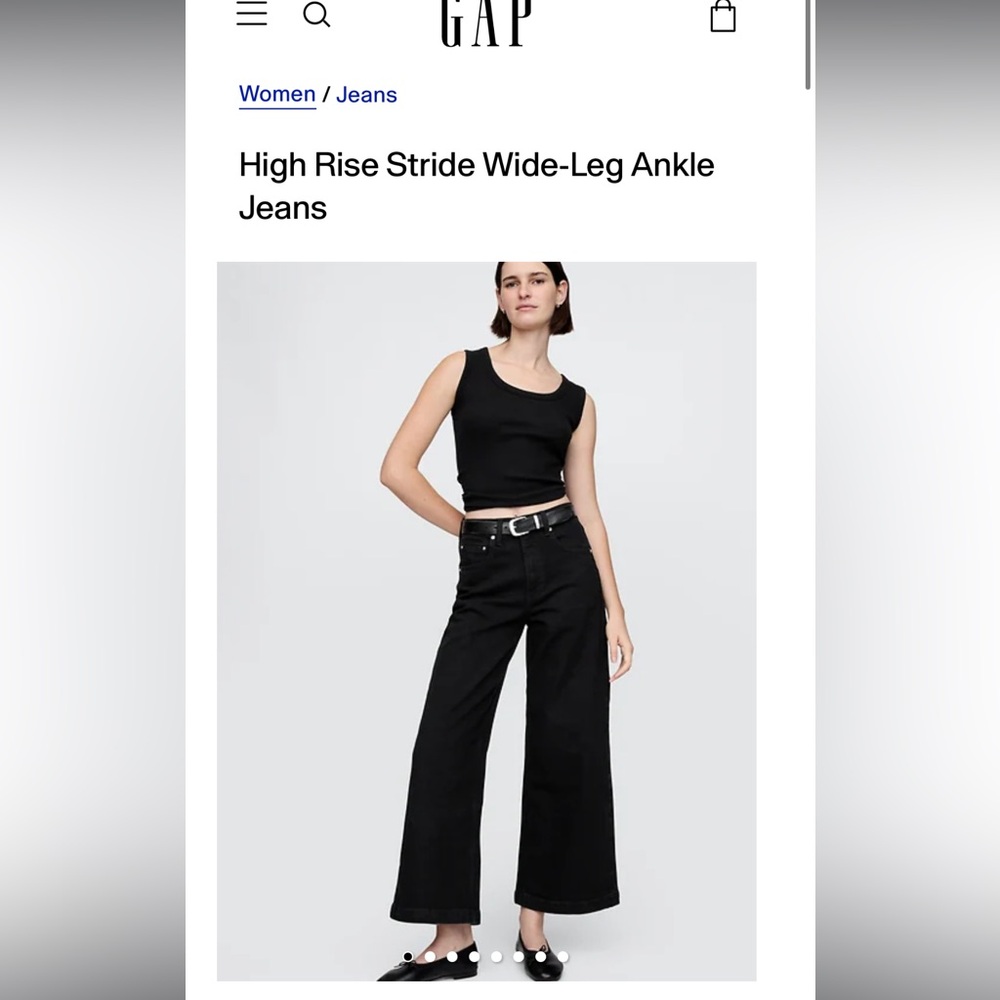 GAP Women's Black Wide Leg Jean